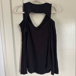 Chaser black cold shoulder top